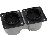 Berker Integro prise double anthracite sans cadre