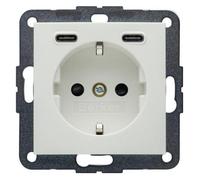Berker, Prise de courant, 48151909 Prise SCHUKO/USB CC 20W PD S1 pw mt