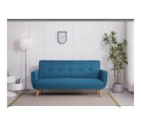Berlin canapé scandinave convertible 3 places en tissu bleu canard