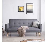 Berlin canapé scandinave convertible 3 places en tissu gris