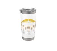 Berlin Skyline Allemagne Retro Vintage Sunset I Love Berlin Gobelet isotherme en acier inoxydable double paroi