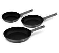 Berlinger Haus 3 pices Pole frire antiadhsive en aluminium forg avec poigne ergonomique, batterie de cuisine induction, sans , collection Anthracite