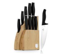 Berlinger Haus Bamboo BH-2979 Lot de 10 couteaux avec support Noir mat