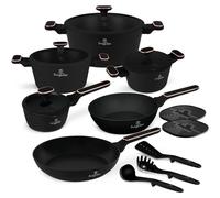 Berlinger Haus - Batterie de cuisine 15 pièces comprenant des casseroles, des poêles et des ustensiles de cuisine - TitanPro Aluminium forgé antiadhésif - Convient à toutes les cuisinières . De la col