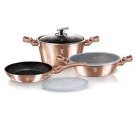 BerlingerHaus – Ensemble de cuisine 6 pièces – Revêtement marbré – Rosegold Metallic Line BH-7047