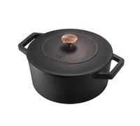 Berlinger Haus Black Royal Collection Casserole, 24 cm, fonte iron, soutien-gorge/6492 noir/or rose acier inoxydable 18/8