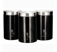 Berlinger Haus - Black Silver Set De 3 Boîtes De Cuisine En Acier Inoxydable Robuste, 11 X 17,8 Cm Design Noir / Inox