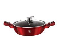 Berlinger Haus, Cocotte avec couvercle, 24 cm, Collection Burgundy, revêtement en marbre antiadhésif à 3 couches, Convient à tous les types de cuisson, y compris les plaques de cuisson à induction