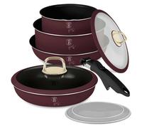 Berlinger Haus Ensemble de Casseroles BH-8254 Revtement en Titane 9 Pices Couleur Bordeaux
