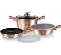 BerlingerHaus – Ensemble de cuisine 6 pièces – Revêtement marbré – Rosegold Metallic Line BH-7047
