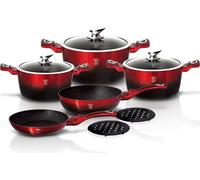 Berlinger Haus Ensemble de Casseroles Granit BH-1631 Burgundy Métallique 10 Pièces