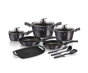 Berlinger Haus ensemble de pots en revetement granit 12 pcs. Carbon ProBH6911