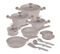 BERLINGERHAUS Set de casseroles avec revtement en titane, 15 pices, Taupe Nordic Collection BH-8344
