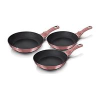 Berlinger Haus lot de 3 poeles en granit 20/24/28cm Metallic Line I-rose BH6170
