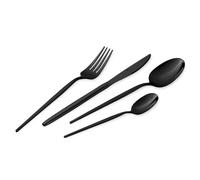 Berlinger Haus Jeu De Couverts 24 Pièces - Acier Inoxydable Et Revêtement Noir Pvd - Comprend Couteaux, Fourchettes, Cuillères Et Cuillères À Café - Design Élégant En Coffret Cadeau