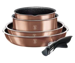 Berlinger Haus komplet garnków 9-el. click and cook metallic line rose goldBH6147