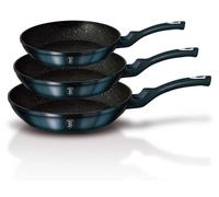 Berlinger Haus lot de 3 poeles en granit 20/24/28cm Metallic Aquamarine BH6177F
