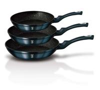 Berlinger Haus lot de 3 poeles en granit 20/24/28cm Metallic Aquamarine BH6177F