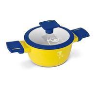 Berlinger Haus Minions Casserole avec couvercle 14 cm / 1,1 L - revêtement antiadhésif titane, collection MINIONS, jaune-bleu