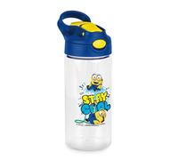 Berlinger Haus Minions Gourde 0,5 L jaune-bleu - Bouteille de sport sans BPA avec bouchon Flip-Top & dragonne, étanche