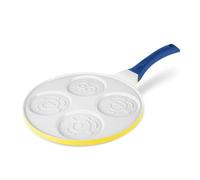 Berlinger Haus Minions Poêle à pancakes Emoji 4 formes, 26 cm - revêtement antiadhésif titane, collection MINIONS, jaune-bleu