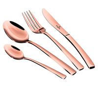 Berlinger Haus Rose Gold Couverts 24 pièces en acier inoxydable poli, Service de couverts 6 personnes, Design moderne or rose