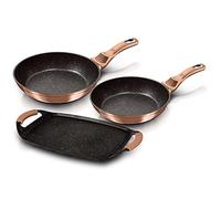 Berlinger Haus set de poeles en granit + plaque a frire Metallic Line Rose Gold BH1669
