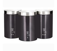 Berlinger Haus - Carbon Pro Set De 3 Boîtes De Cuisine En Acier Inoxydable Robuste, 11 X 17,8 Cm Design Gris Foncé / Inox