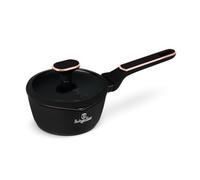 Berlinger Haus TitanPro Casserole anti-adhésive 16 cm Compatible avec four à induction Compact Passe au lave-vaisselle Poignée Soft Touch Noir Rose avec couvercle