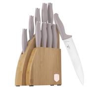 BERLINGERHAUS Ensemble de couteaux avec support BAMBUS 10 pcs. Collection Taupe BH-3122