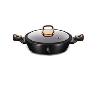 Berlingerhaus Plat À Four Avec Couvercle Avec Surface En Marbre 28 Cm Collection Black Rose Bh-1640
