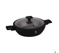 BERLINGERHAUS Poêle à frire avec surface en titane et couvercle 28 cm Noir mat Collection BH-8185