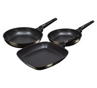 BERLINGERHAUS Poêle avec surface en titane set de 3 pièces Primal Gloss Collection grill