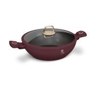BERLINGERHAUS Poêle wok avec couvercle et surface en titane 30 cm Collection Leonardo BH-8035
