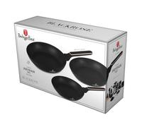 BERLINGERHAUS Set de casseroles avec surface en titane 3 pièces Collection Black Rose BH-8360