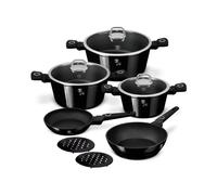 BERLINGERHAUS Set de casseroles revêtues de titane 10 pcs. Black Vantage Collection BH-8231