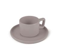 BERLINGERHAUS Set de tasses à espresso avec soucoupe 8 pièces 100 ml Collection Taupe BH-10016