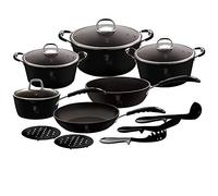 Set de Casseroles en Granit Berlinger Haus BH-6129 Noir 8 Pièces