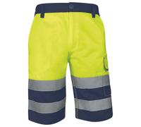 Bermuda de travail Delta Plus haute visibilité jaune taille 46/48