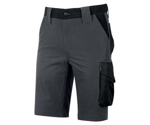 Bermuda de travail U-Power Mercury, tissu U-4, imperméable, gris, taille L