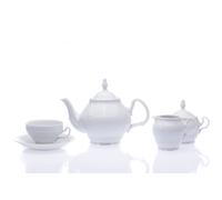 Bernadotte, service à thé, blanc, porcelaine tchèque Thun 1794, 15 d.