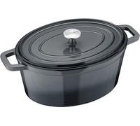 Berndes b.iron Cocotte Ovale, Mijoteuse, Casserole, Adaptée à l'induction, Fonte, Noir / Gris, 31 x 24 cm, 034168