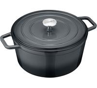 Berndes b.iron Cocotte ronde, Mijoteuse, Casserole, Adaptée à l'induction, Fonte, Noir / Gris, Ø 26 cm, 034157