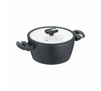 Berndes Balance Induction B.Nature avec couvercle en verre, casserole, aluminium, vitrification au quartz, 24 cm, 0019802052
