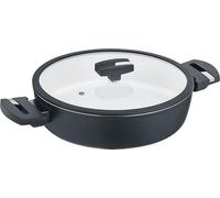 Berndes Balance Induction Enduro Cocotte avec couvercle en verre, casserole, poêle à servir, revêtement anti-adhésif, aluminium, noir, Ø 28 cm, 0019886106
