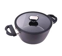 Berndes Balance Induction Enduro marmite 24 cm, compatible induction et tous feux, casserole extrêmement résistante aux rayures, aspect fonte, aluminium, noir