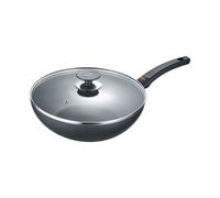 Berndes Special+ Wok avec couvercle en verre, poêle, revêtement anti-adhésif aluminium, noir Ø 30 cm, 0014196624