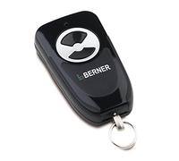 Berner 2905030 Télécommande miniature BHS121 (fréquence 868 MHz, accessoires pour motorisation de portail, 2 canaux, anneau inclus, avec LED rouge)