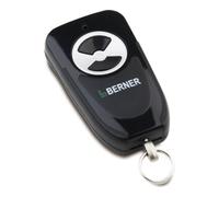 Berner 2905030 Télécommande miniature BHS121 (fréquence 868 MHz, accessoires pour motorisation de portail, 2 canaux, anneau inclus, avec LED rouge)