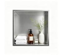 Bernkot Niche Murale en Acier Inoxydable, Niche de Douche, 30 * 30 * 10, étagère de Salle de Bain encastrée, brossé